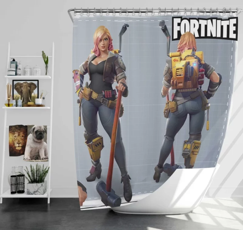 Penny Fortnite Battle Royale Bath Shower Curtain