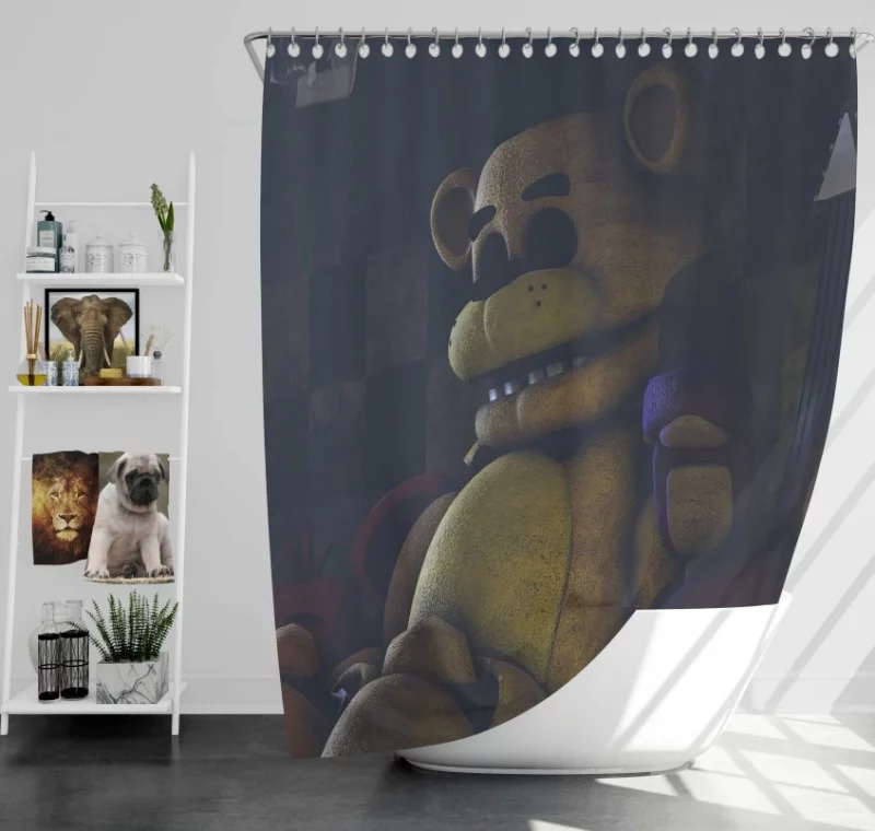 Personajes De Five Nights At Freddys Sister Location Bath Shower Curtain