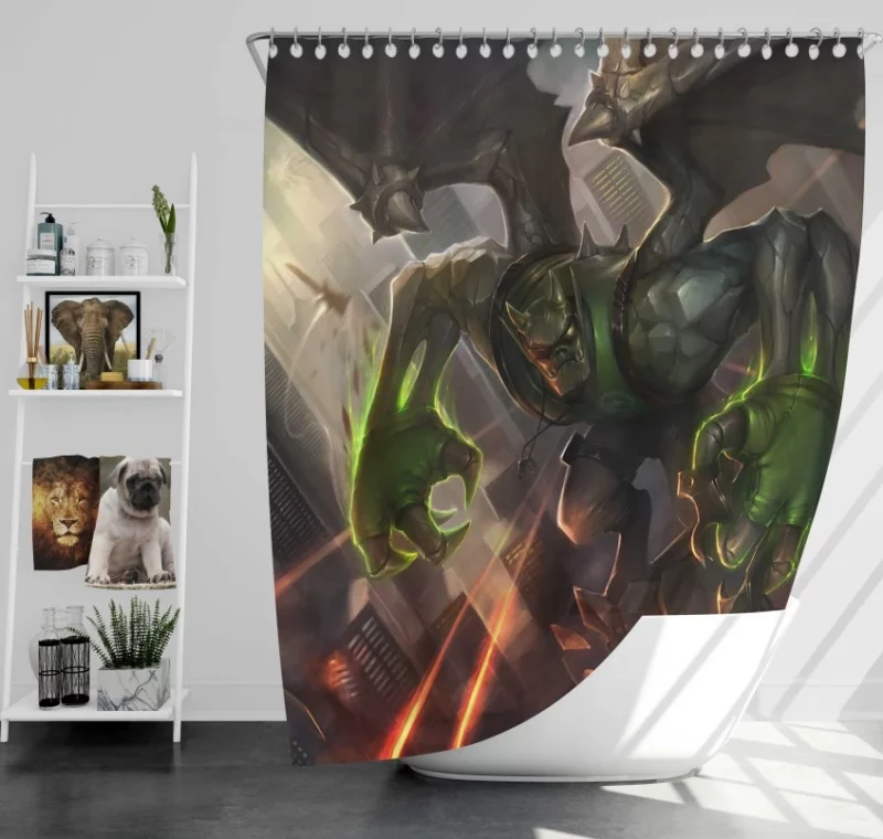 Piltovers Champions League Of Legends Vi Caitlyn Cowgirl Gauntlet Gun Bath Shower Curtain