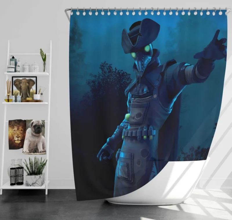 Plague Fortnite Bath Shower Curtain