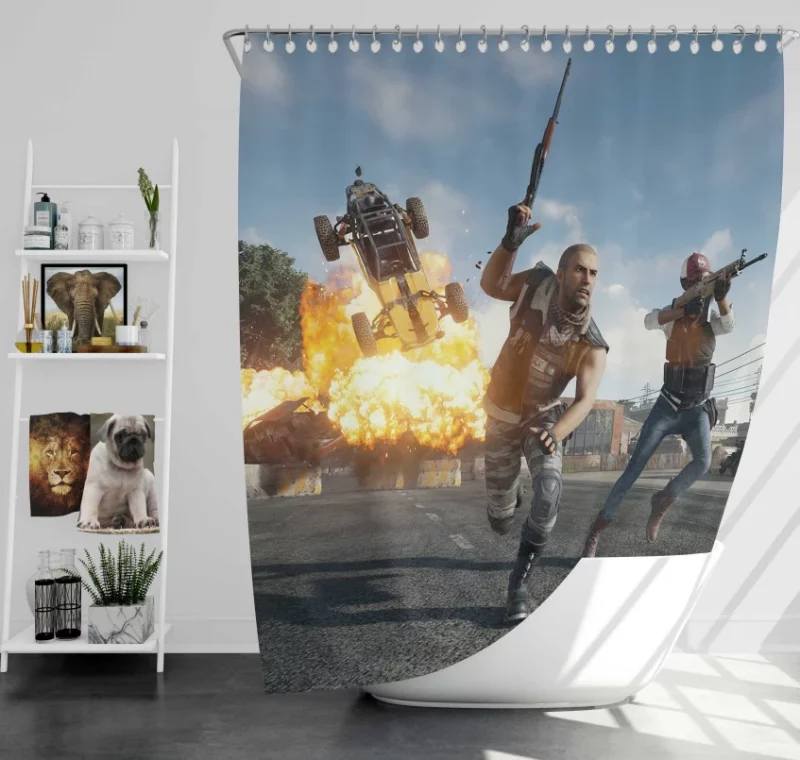 Playerunknowns Battlegrounds Character Bath Shower Curtain