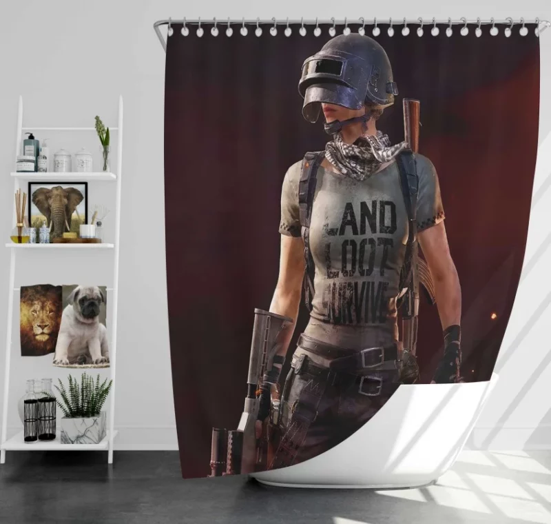 Playerunknowns Battlegrounds Fantastic Bath Shower Curtain