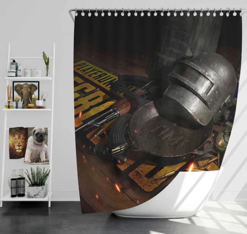 Playerunknowns Battlegrounds Gaming Bath Shower Curtain