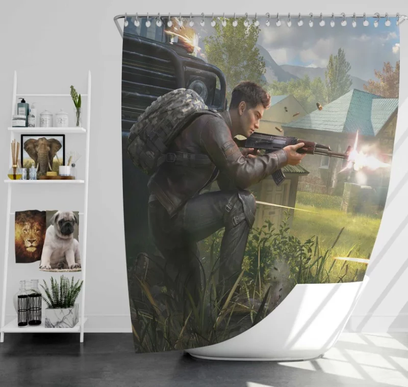 Playerunknowns Battlegrounds Modern Bath Shower Curtain