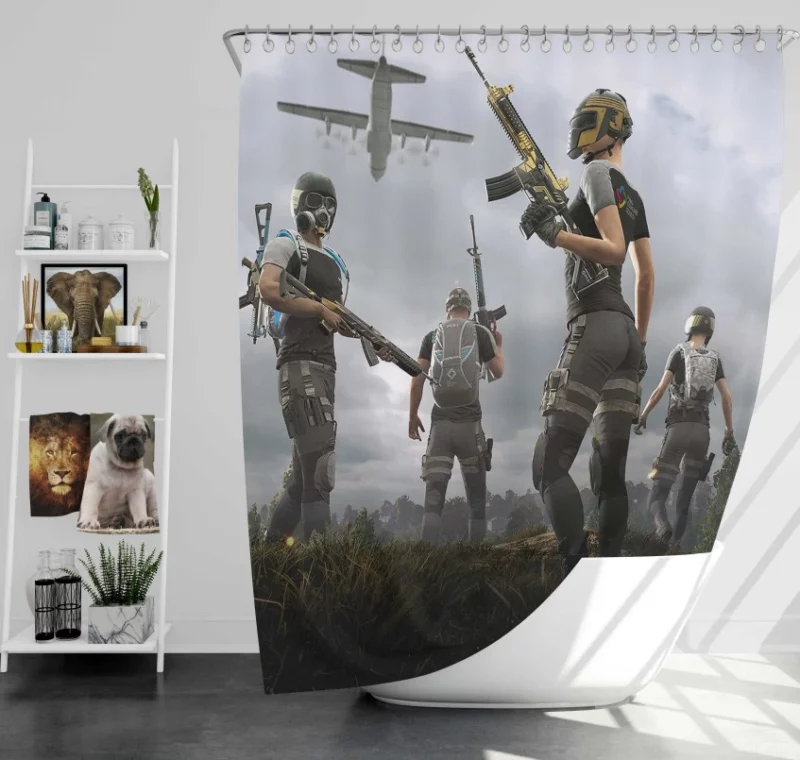 Playerunknowns Battlegrounds PUBG Incredible Bath Shower Curtain