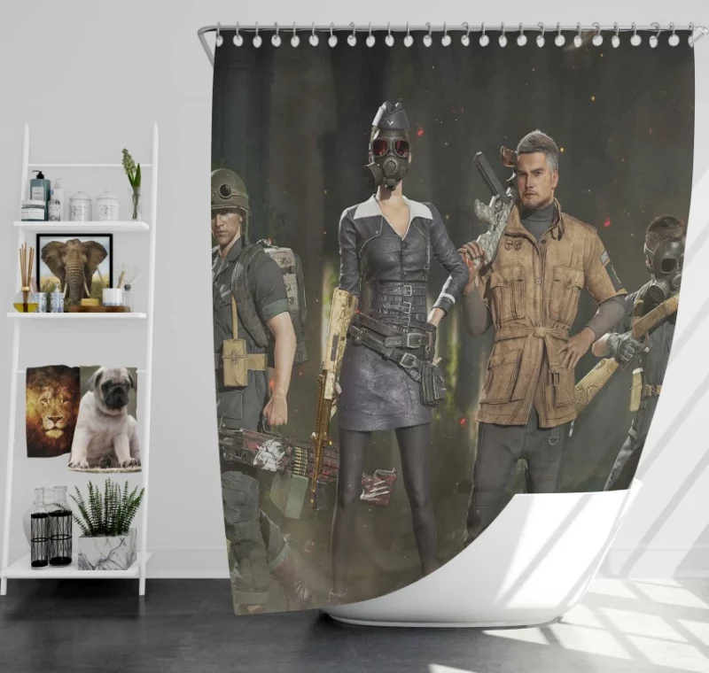 Playerunknowns Battlegrounds PUBG Super Bath Shower Curtain