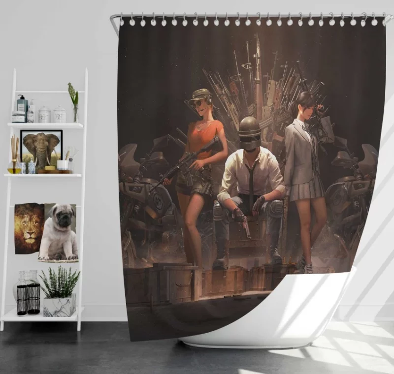 Playerunknowns Battlegrounds Snipers Bath Shower Curtain