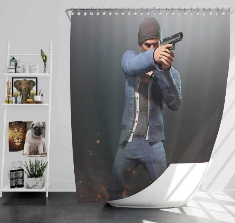 Playerunknowns Battlegrounds Women Bath Shower Curtain