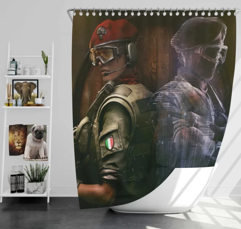 Pleasurable Alibi Tom Clancys Rainbow Six Siege Bath Shower Curtain