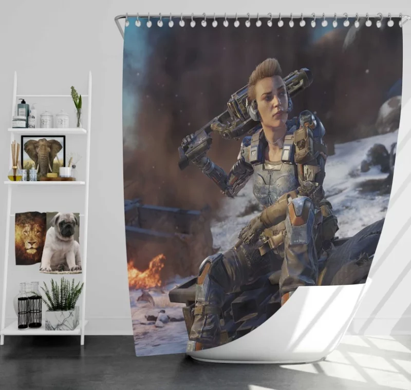 Pleasurable Call Of Duty Black Ops Iii Themed Bath Shower Curtain