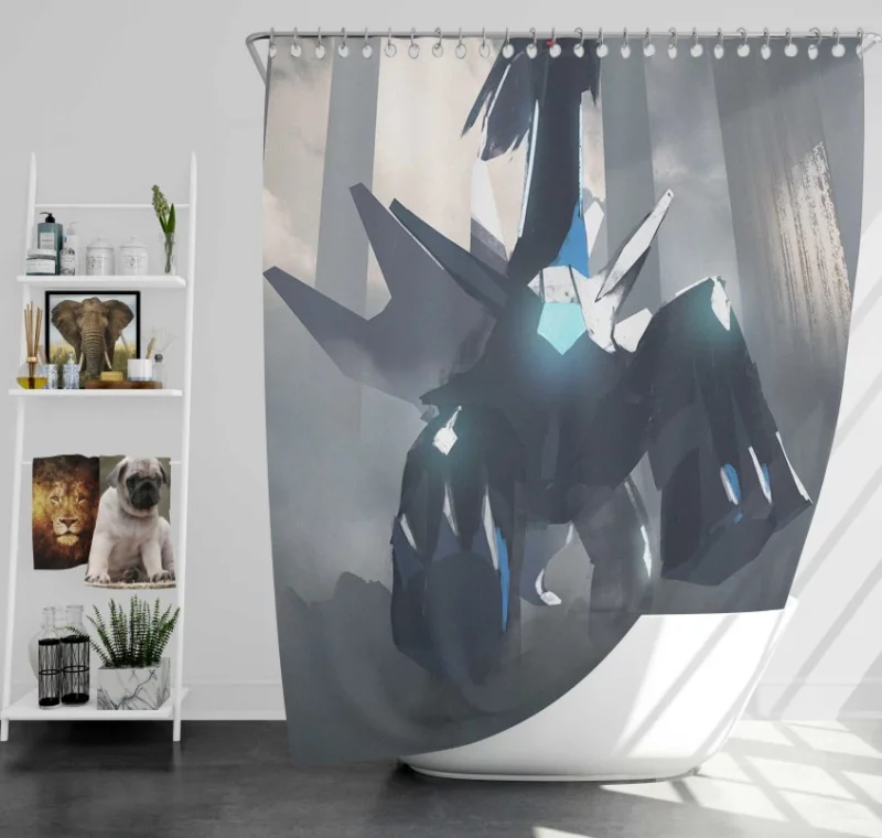 Pokémon Arceus Flygon Bath Shower Curtain