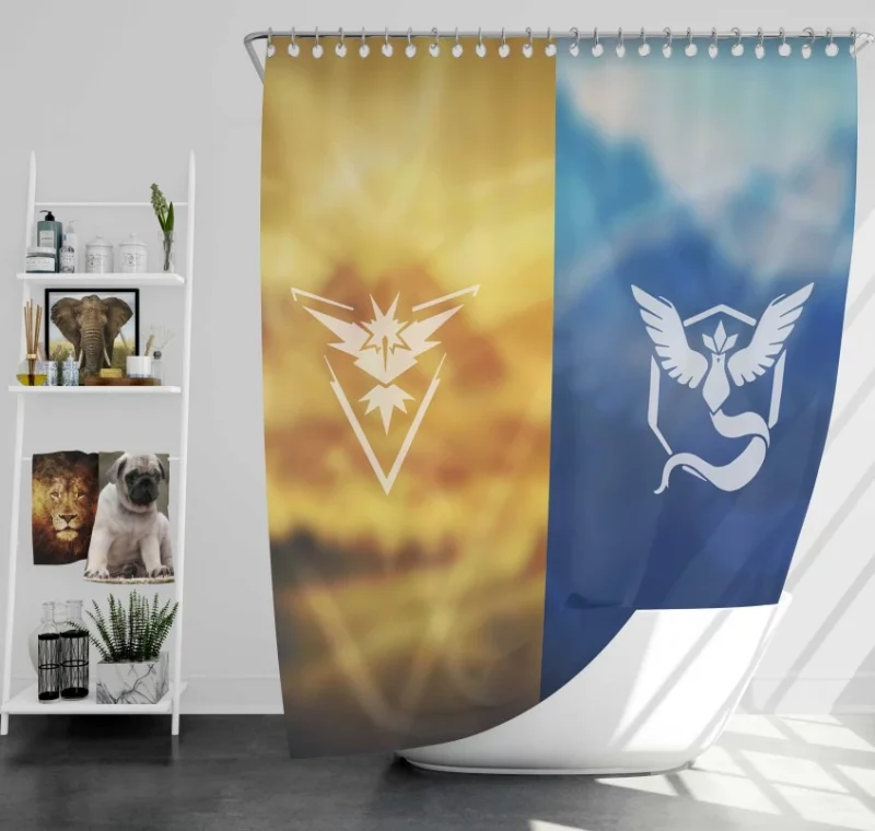 Pokémon Go Bath Shower Curtain