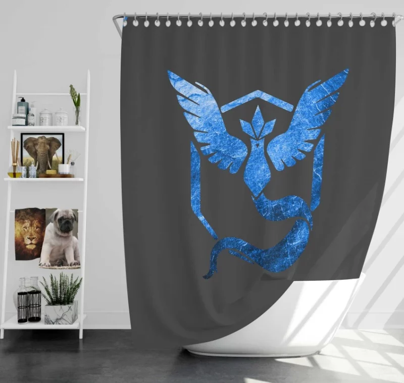 Pokemon Go Team Valor Moltres Bath Shower Curtain