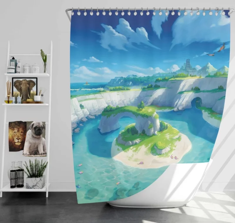 Pokémon Sword And Shield Gloria Froslass Swinub Vanillite Snom Bath Shower Curtain