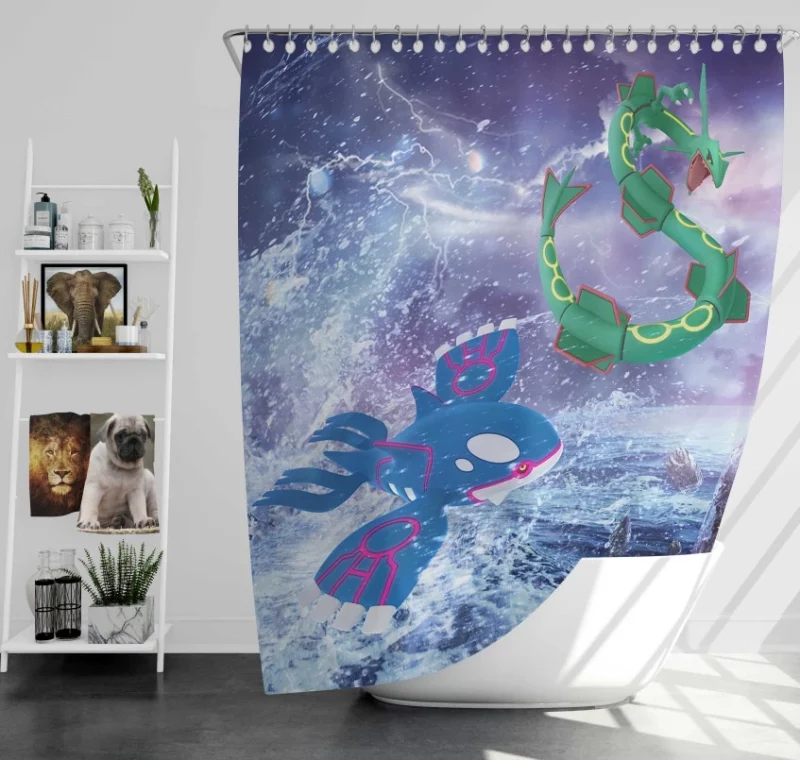 Pokémon Sword And Shield Scorbunny Gloria Bath Shower Curtain