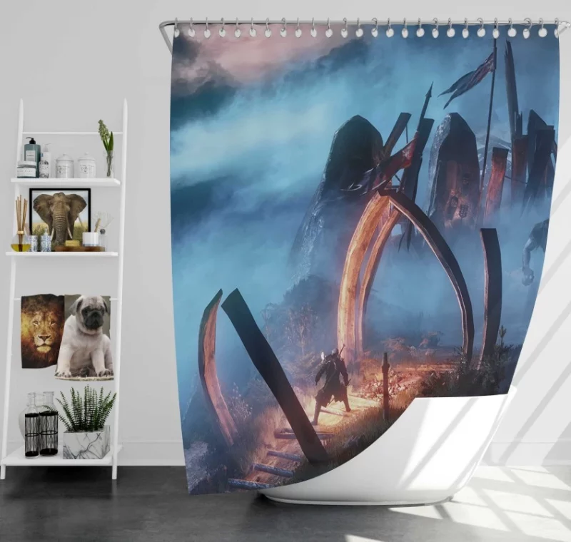 Pontar The Witcher 3 Wild Hunt Bath Shower Curtain