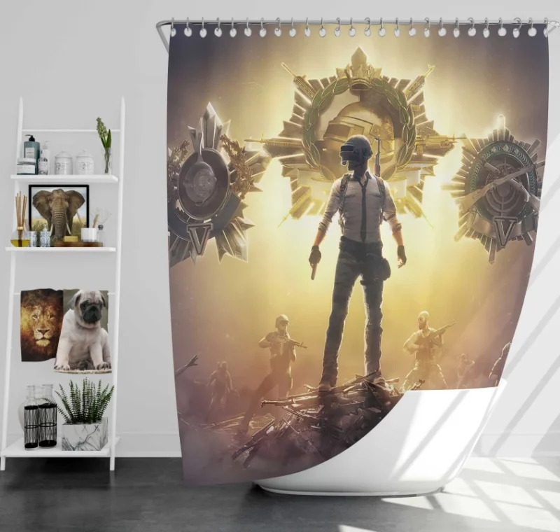 Pubg Continental Series 1 Playerunknowns Battlegrounds Bath Shower Curtain