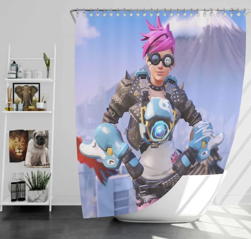 Punk Tracer Overwatch Bath Shower Curtain