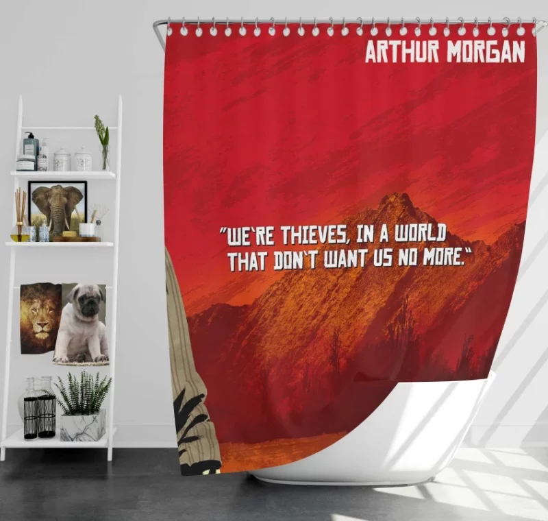 Red Dead Redemption 2 Arthur Morgan Amazing Bath Shower Curtain