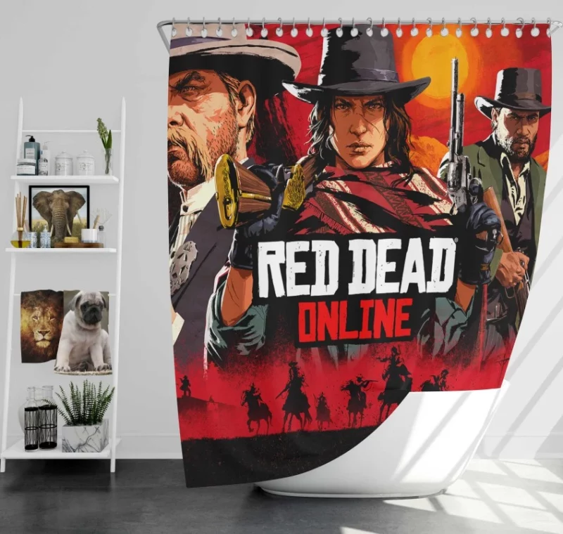 Red Dead Redemption 2 Bath Shower Curtain