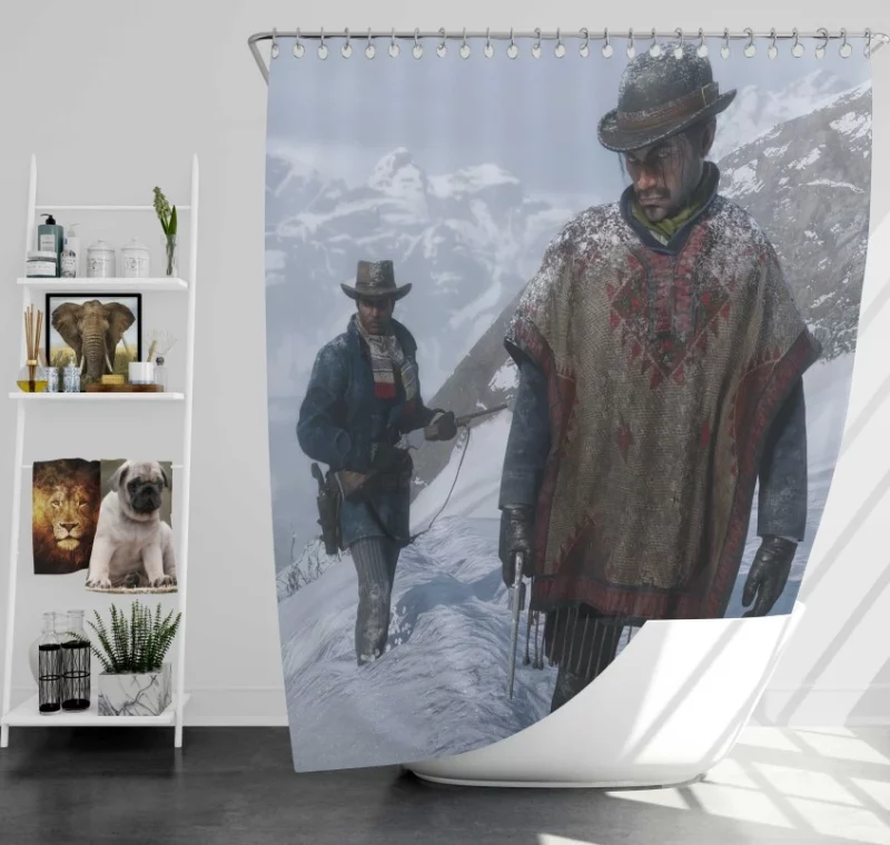 Red Dead Redemption 2 Javier Escuella And Lenny Summers Bath Shower Curtain