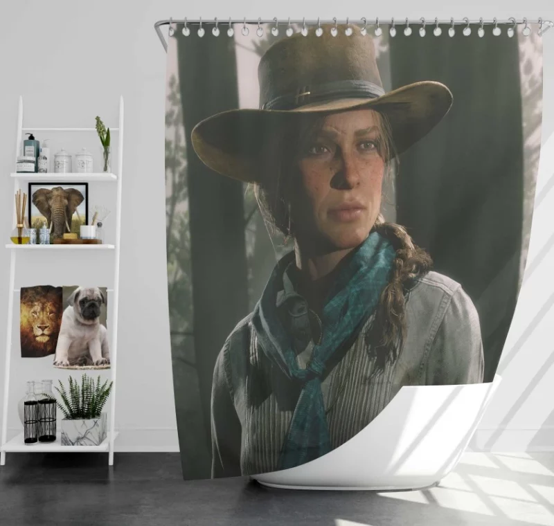 Red Dead Redemption 2 Sadie Adler Bath Shower Curtain