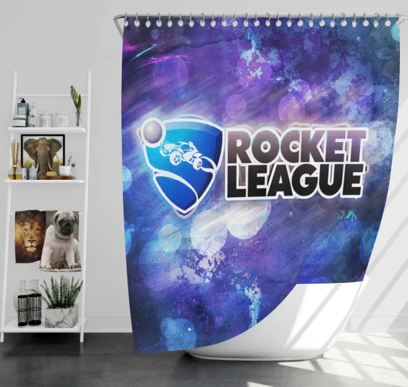 Rocket League Themed Bath Shower Curtain