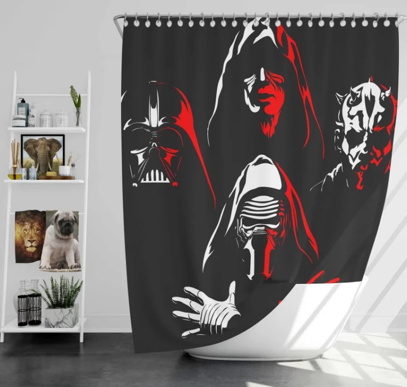 Sci Fi Star Wars Building Warrior Lightsaber Bath Shower Curtain