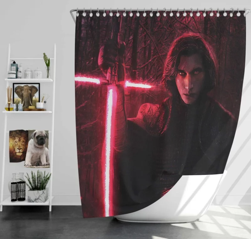 Sci Fi Star Wars Darth Maul Bath Shower Curtain