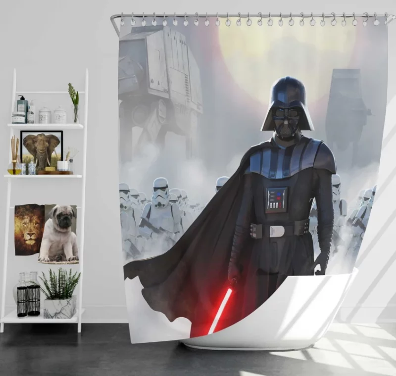 Sci Fi Star Wars Darth Maul Lightsaber Bath Shower Curtain