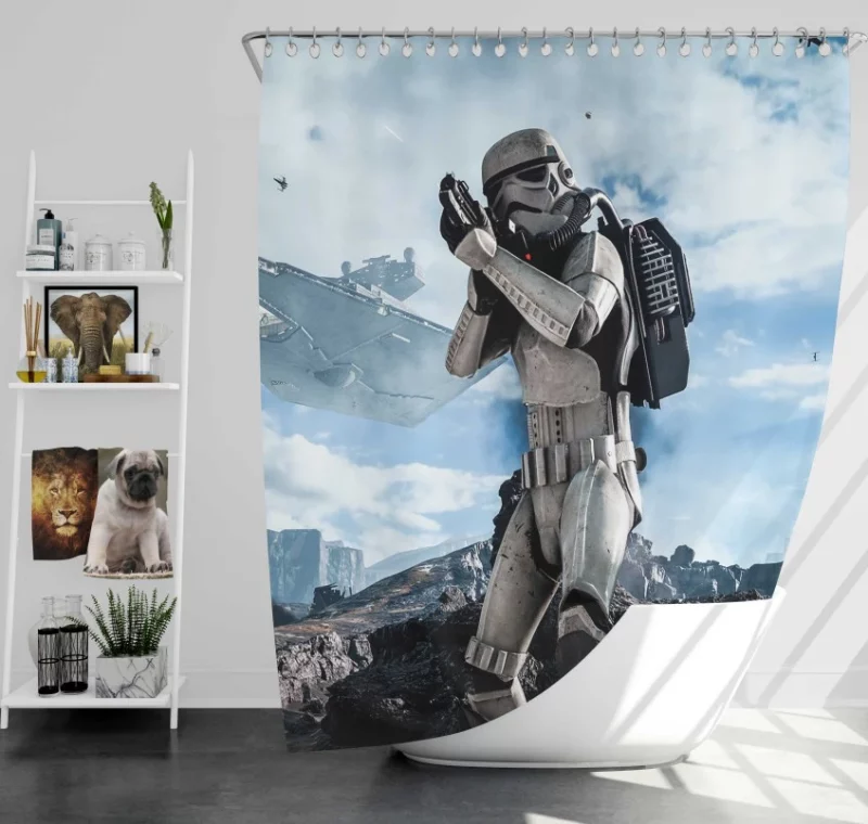 Sci Fi Star Wars Lightsaber Woman Warrior Sith Bath Shower Curtain