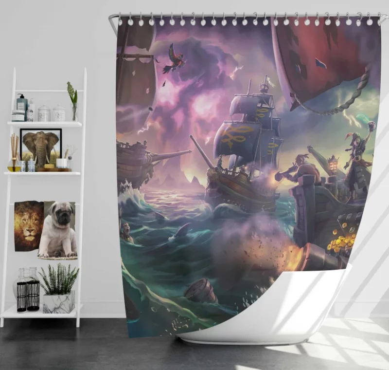 Sea Of Thieves Bath Shower Curtain