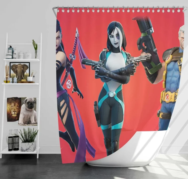 Skin Fortnite X Force Bath Shower Curtain