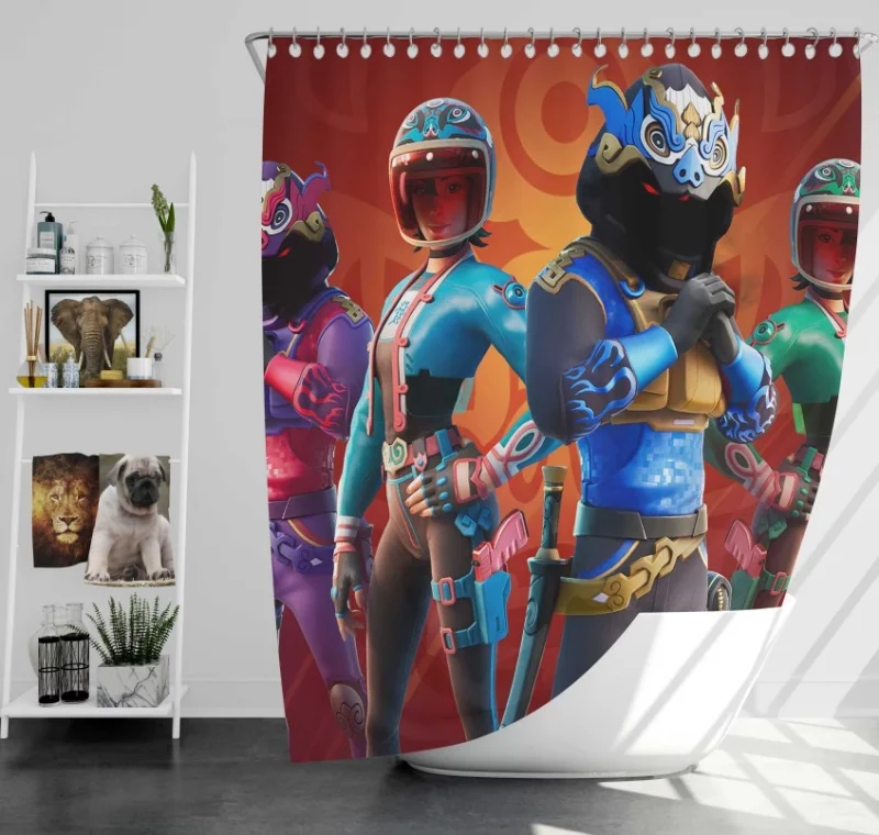 Smoke Dragon Fortnite Bath Shower Curtain