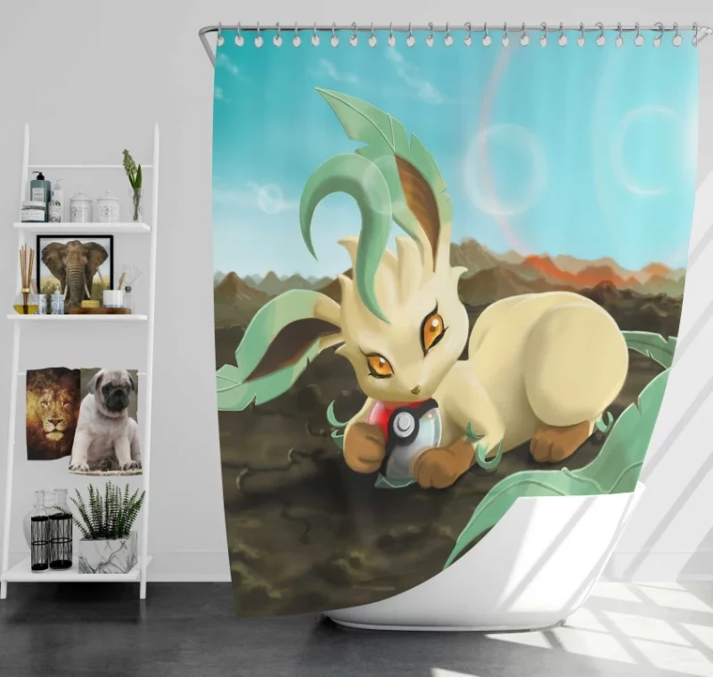 Solgaleo And Litten Pokémon Sun And Moon Bath Shower Curtain