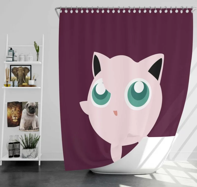 Solgaleo Pokémon Sun And Moon Minimalist Bath Shower Curtain