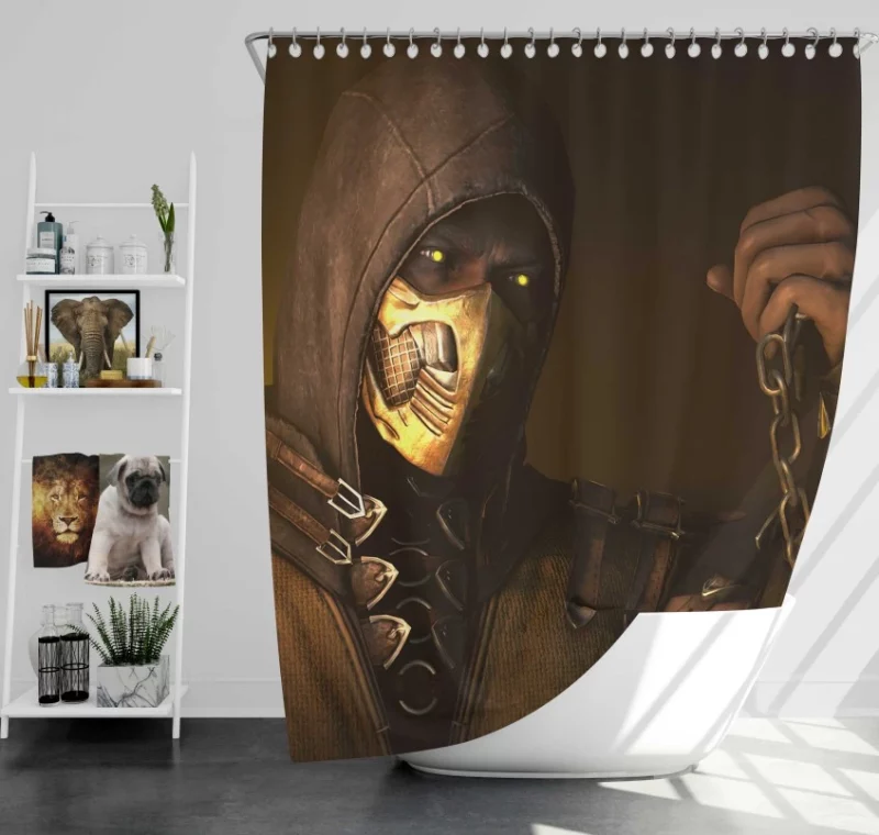 Sonya Blade Mortal Kombat 11 Bath Shower Curtain