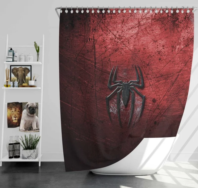 Spider Man Logo Bath Shower Curtain