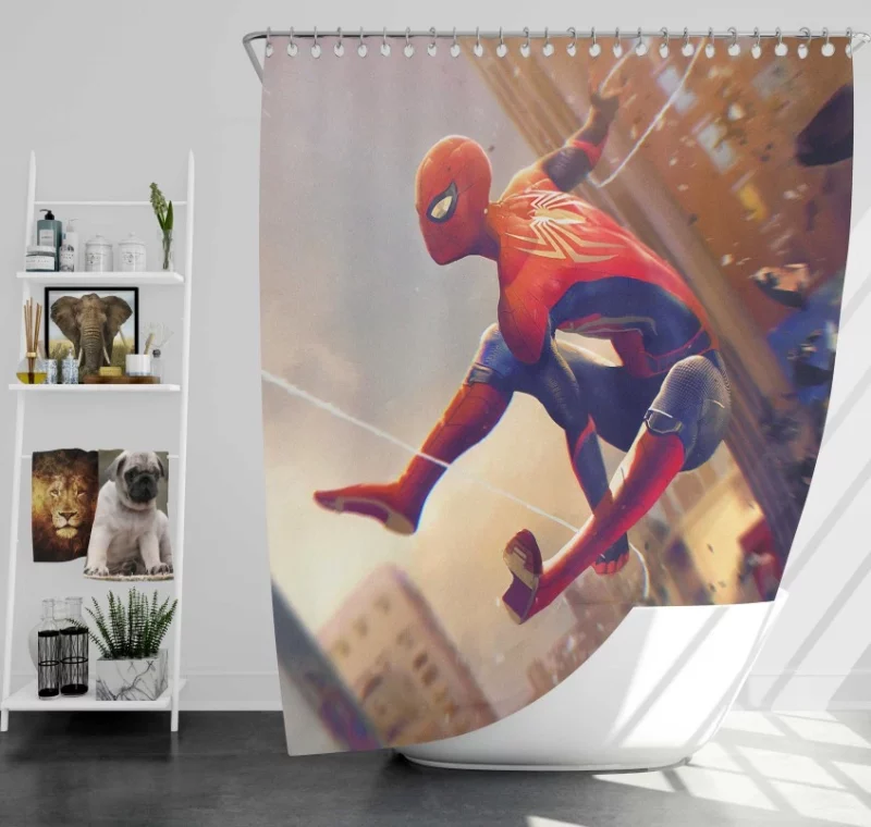 Spider Man Super Video Game Bath Shower Curtain