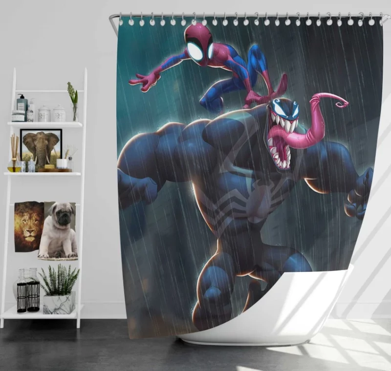 Spider Man Venom Bath Shower Curtain