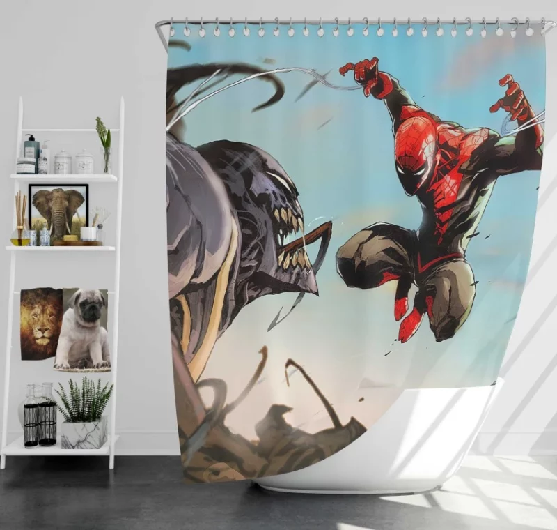 Spider Man Venom Outstanding Bath Shower Curtain