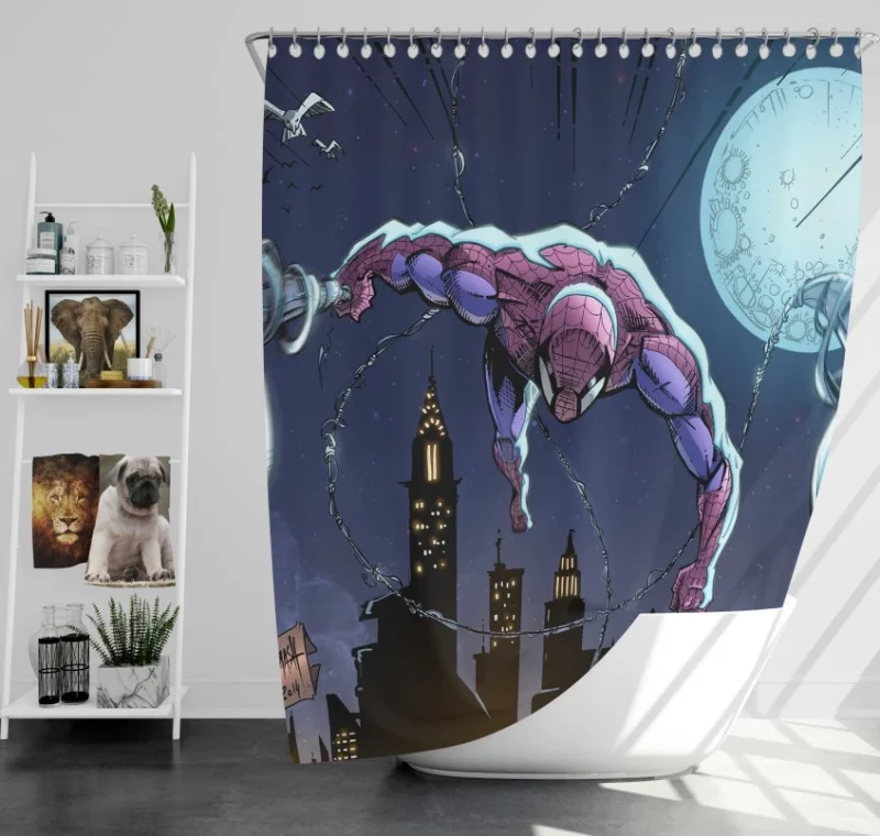 Spider man Cartoon Themed Bath Shower Curtain