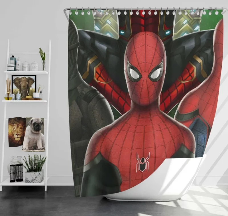 Spider man Far From Home Video Game Bath Shower Curtain