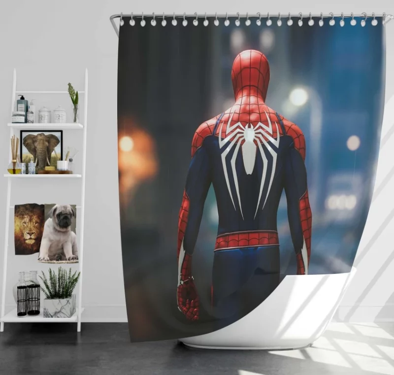 Spider man PS4 Advanced Suit Bath Shower Curtain