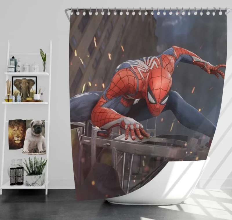 Spider man PS4 Fabulous Bath Shower Curtain