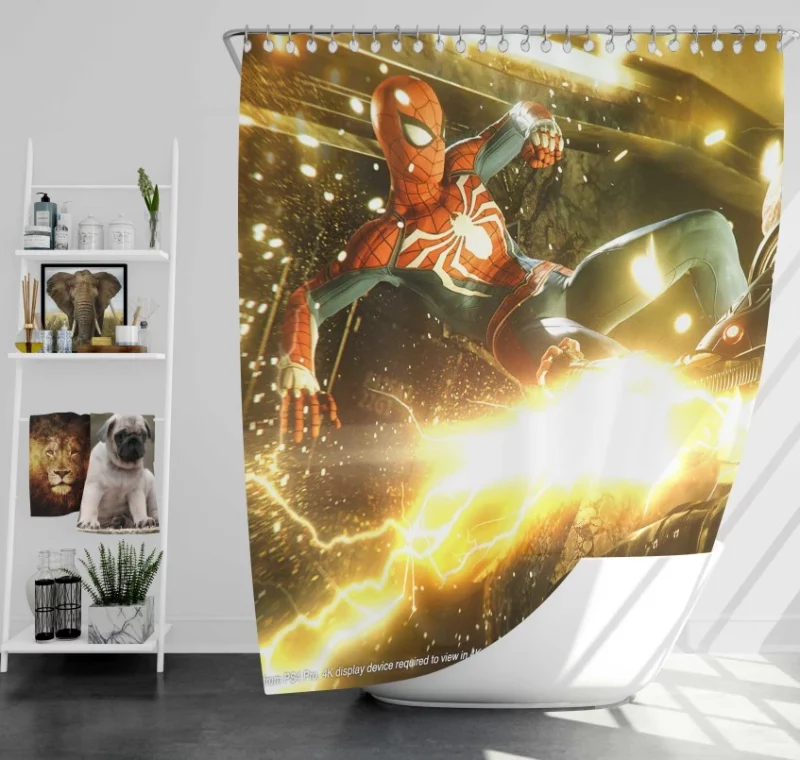 Spider man PS4 High Quality Bath Shower Curtain