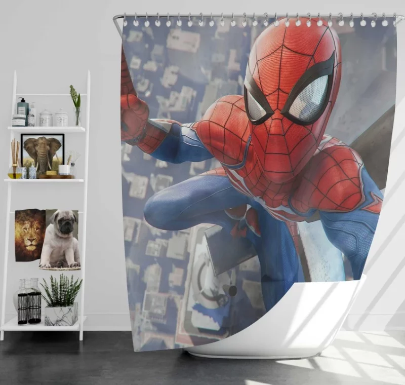 Spider man PS4 Quality Bath Shower Curtain