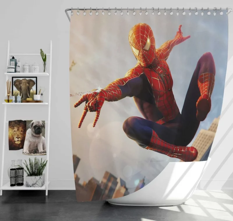 Spider man PS4 Themed Quality Bath Shower Curtain