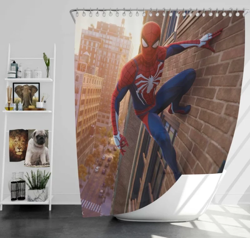 Spider man PS4 Wall Hang Bath Shower Curtain