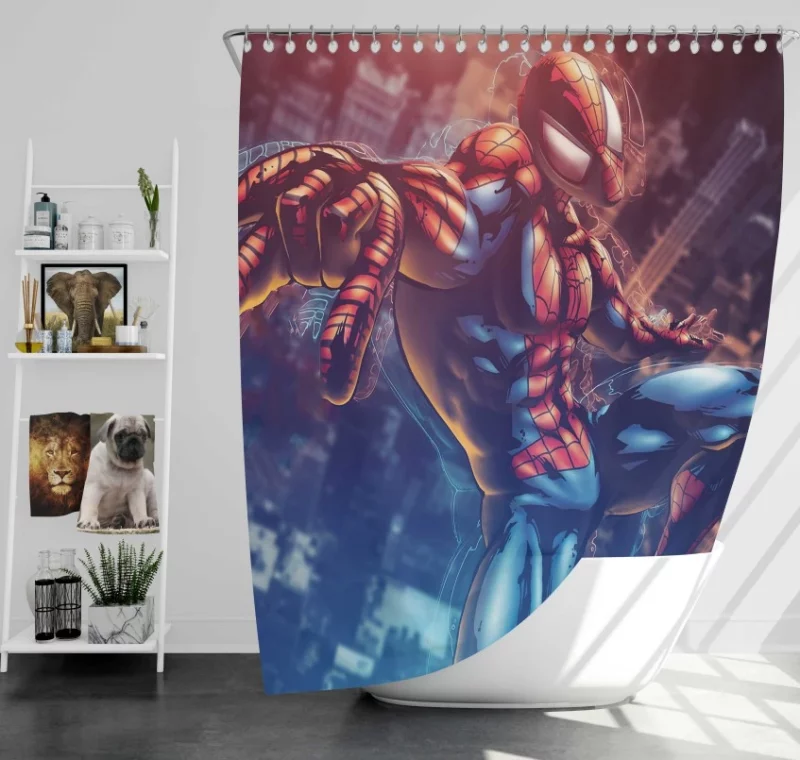 Spider man Themed Bath Shower Curtain